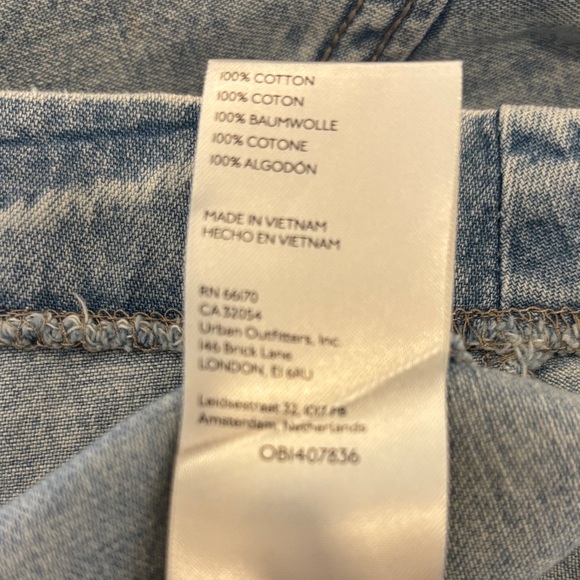 We The Free Hannah Denim Mini Dress Medium - Picture 8 of 8